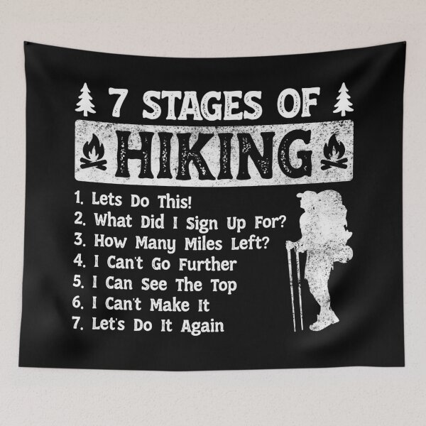 Item preview, 7 Stages of Hiking Funny Hikers designed and sold by LounisArt.