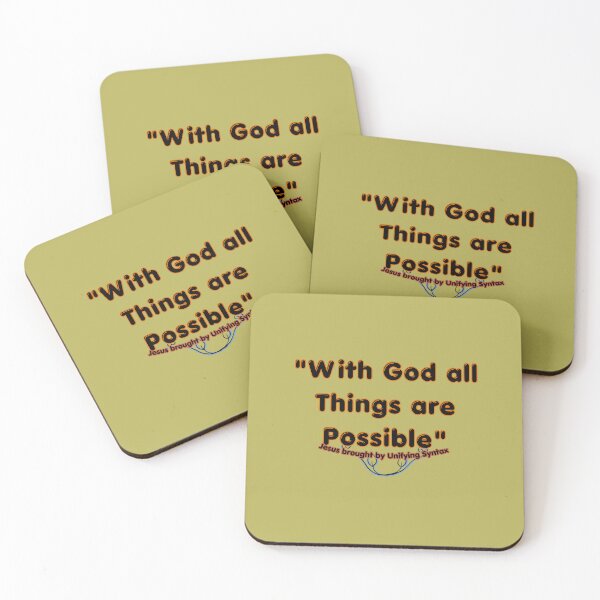 Item preview, With God All Things Are Possible - Inspirational Minimalist Items designed and sold by UnifyingSyntax.