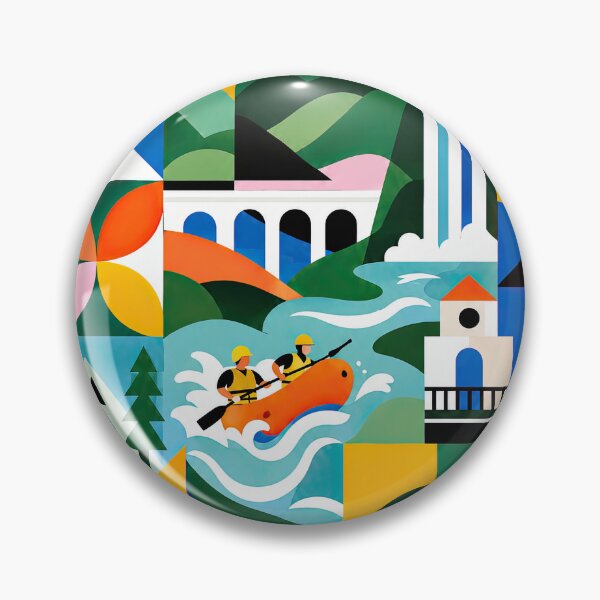 Item preview, Colorful geometric travel poster depicting Jarabacoa, Dominican designed and sold by ckybe.