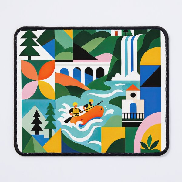 Item preview, Colorful geometric travel poster depicting Jarabacoa, Dominican designed and sold by ckybe.