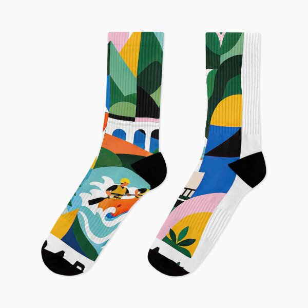 Item preview, Colorful geometric travel poster depicting Jarabacoa, Dominican designed and sold by ckybe.