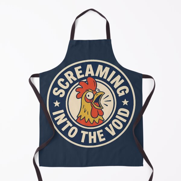 Item preview,  Screaming Into The Void Funny Rooster Badge designed and sold by DripCultureLab.