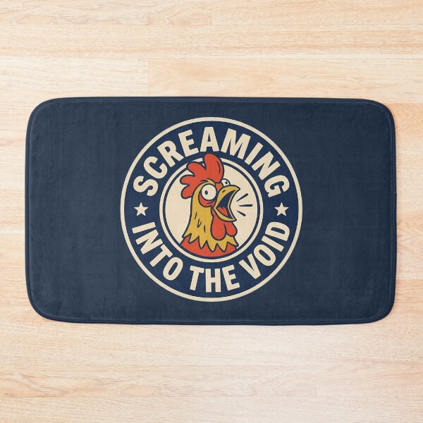 Item preview,  Screaming Into The Void Funny Rooster Badge designed and sold by DripCultureLab.