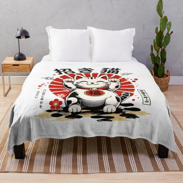 Item preview, Japanese Lucky Cat Sunburst Design designed and sold by vukieumy1719.
