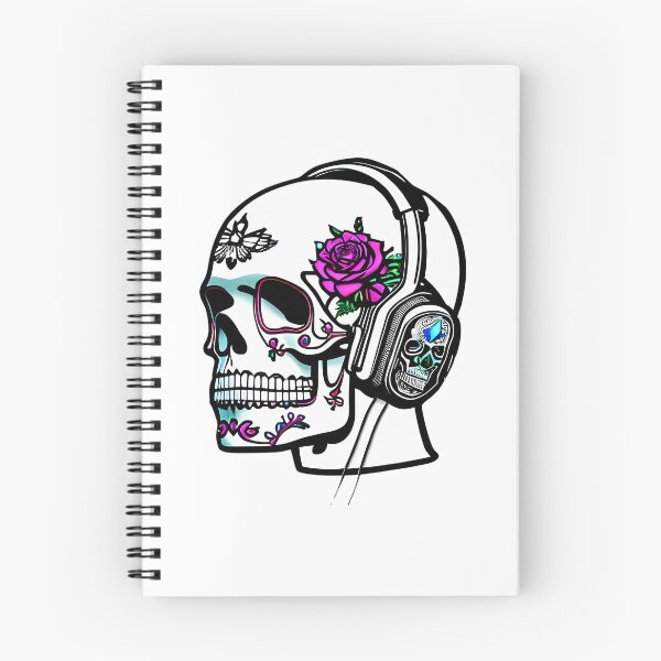 Item preview, Sugar Skull Wearing Headphones Dj Sugar Skull designed and sold by teeteeworldc.