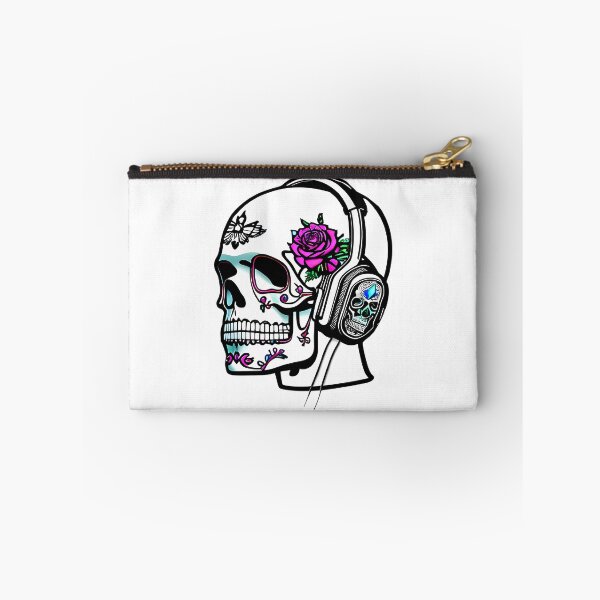 Item preview, Sugar Skull Wearing Headphones Dj Sugar Skull designed and sold by teeteeworldc.