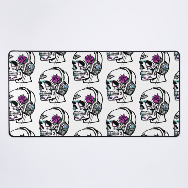 Item preview, Sugar Skull Wearing Headphones Dj Sugar Skull designed and sold by teeteeworldc.