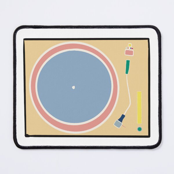 Item preview, Blue & Beige Turntable - Retro Vinyl Record Player Art designed and sold by iampaulmorris.