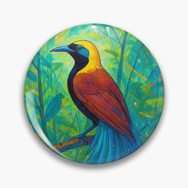 Item preview, Wilson’s Bird of Paradise Painting – Exotic Tropical Art designed and sold by GalleryKauffeld.