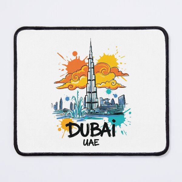 Item preview, Burj Khalifa Dubai UAE Skyline Art Print designed and sold by Merch by Das Design Studio.