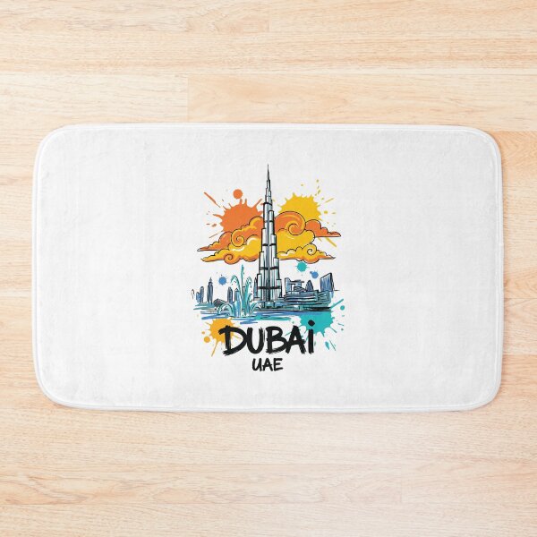 Artikelvorschau, Burj Khalifa Dubai UAE Skyline Kunstdruck entworfen und verkauft von Merch by Das Design Studio.