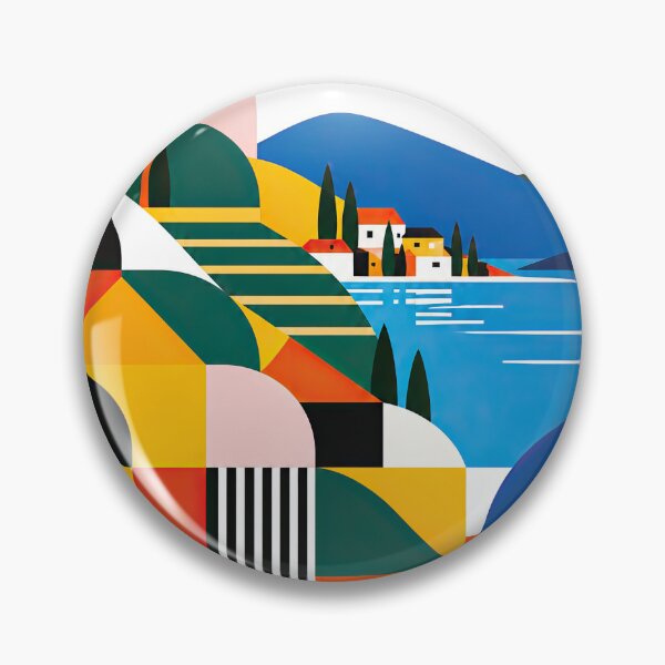 Item preview, Colorful geometric travel poster illustrating Bukavu, Democratic designed and sold by ckybe.