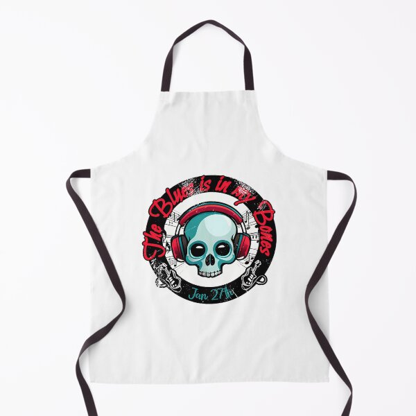 Item preview, The Blues Is In My Bones  Blue Skull - Grunge Style designed and sold by teeteeworldc.