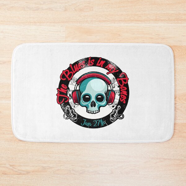 Item preview, The Blues Is In My Bones  Blue Skull - Grunge Style designed and sold by teeteeworldc.