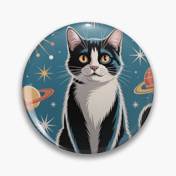Item preview, Space Age Atomic Cat – Mid-Century Modern Cosmic Cat & Retro 1950s Space Art designed and sold by Tamas Das.