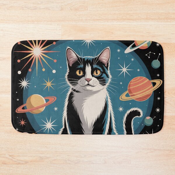 Item preview, Space Age Atomic Cat – Mid-Century Modern Cosmic Cat & Retro 1950s Space Art designed and sold by Tamas Das.
