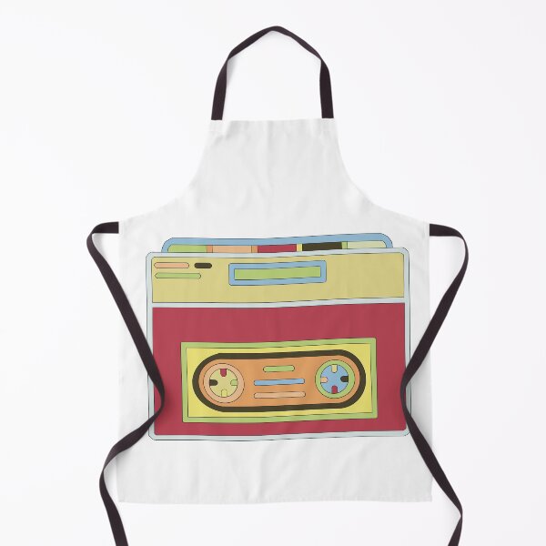 Item preview, Yellow & Red Retro Cassette Tape - Colourful Vintage Line Drawing designed and sold by iampaulmorris.