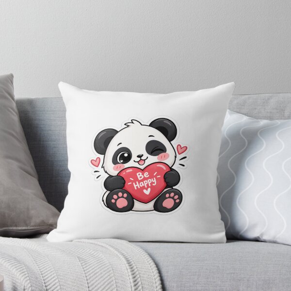Item preview, Cute Be Happy Panda Heart Sticker designed and sold by Prashant3105.