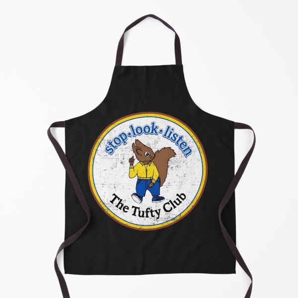 Item preview, Stop Look Listen The Tuffy Club Squirrel Retro Badge designed and sold by Nanelms.