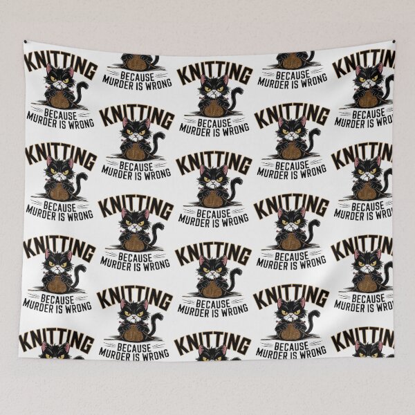 Item preview, Knitting Because Murder Is Wrong designed and sold by mismesss.