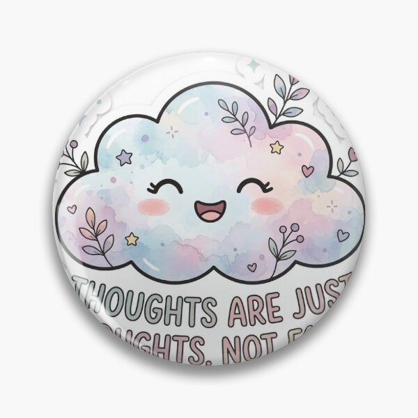 Item preview, Thoughts are just thoughts, not facts cute cloud designed and sold by Ivory’s Art.