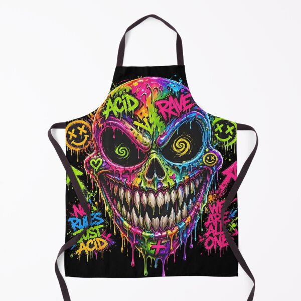 Item preview, Acid Smile Skull-Like Symbol – Neon Rave Graffiti designed and sold by RH Design Lab.