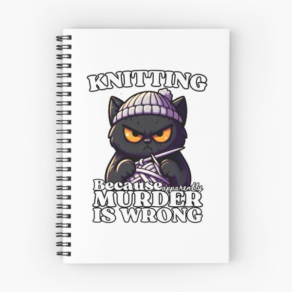 Item preview, Knitting Because Murder Is Wrong  designed and sold by mismesss.