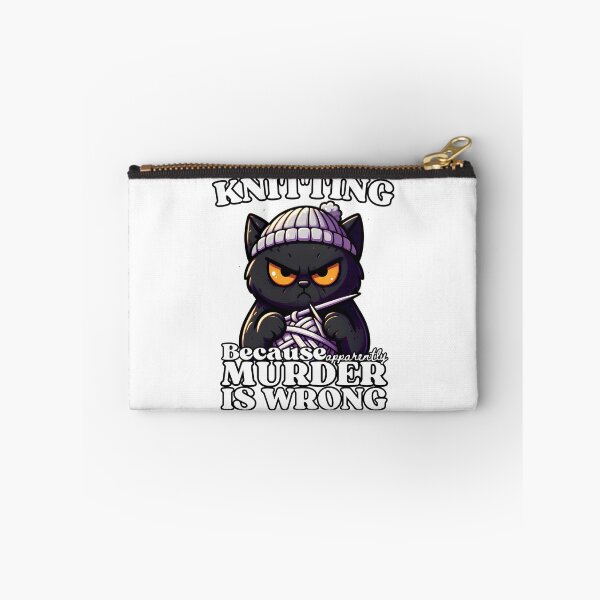 Item preview, Knitting Because Murder Is Wrong  designed and sold by mismesss.