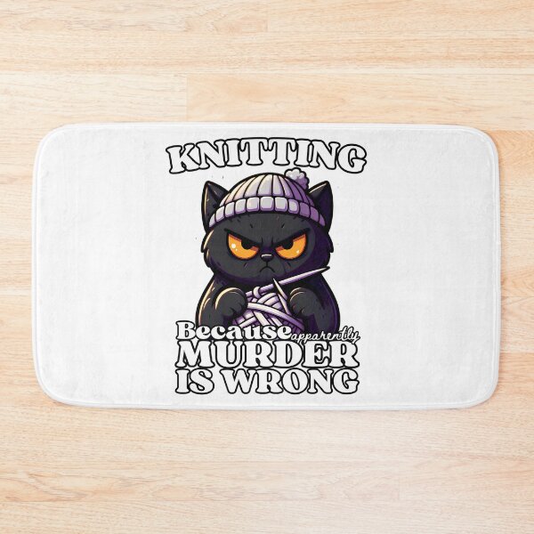 Item preview, Knitting Because Murder Is Wrong  designed and sold by mismesss.