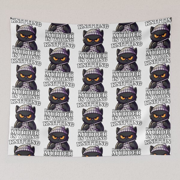 Item preview, Knitting Because Murder Is Wrong  designed and sold by mismesss.