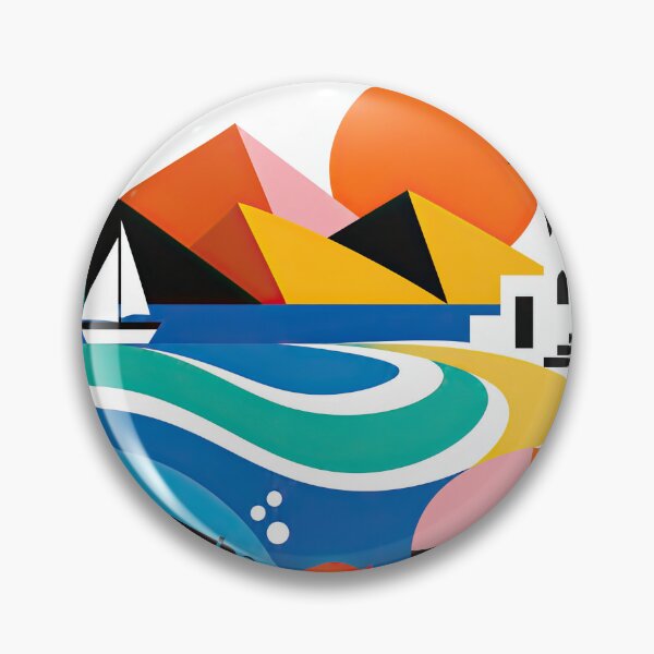 Item preview, Colorful geometric travel poster featuring the word DAHAB designed and sold by ckybe.