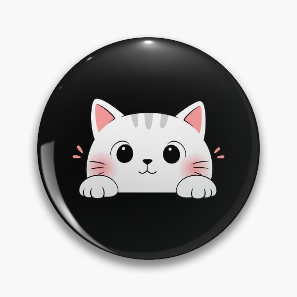 Item preview, Cute White Cat Face Kawaii Illustration designed and sold by SoyLamderma.