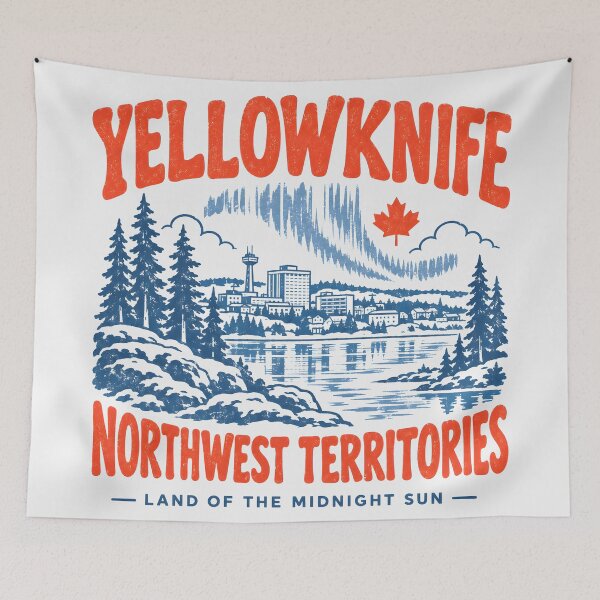 Item preview, Yellowknife Retro City designed and sold by HowToCanadian.