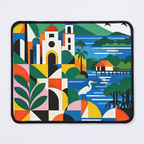 Item preview, Colorful geometric travel poster featuring Usulutn, El Salvador designed and sold by ckybe.