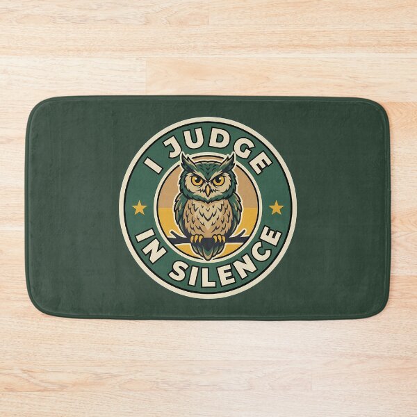 Item preview, I Judge In Silence Sarcastic Owl Retro Badge designed and sold by DripCultureLab.