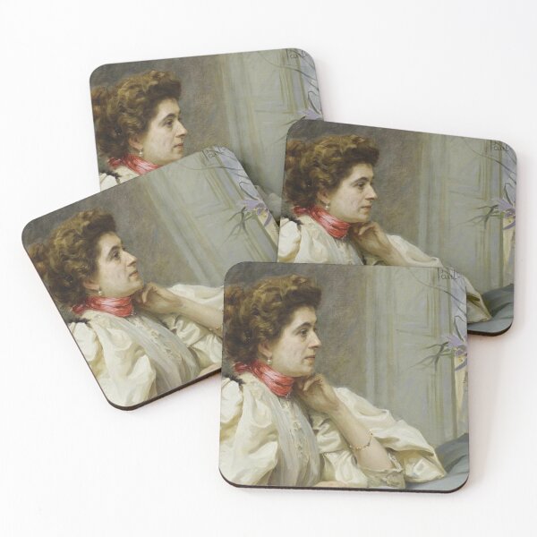 Item preview, Portrait of a Lady with a Red Scarf designed and sold by SharonTheFirst.
