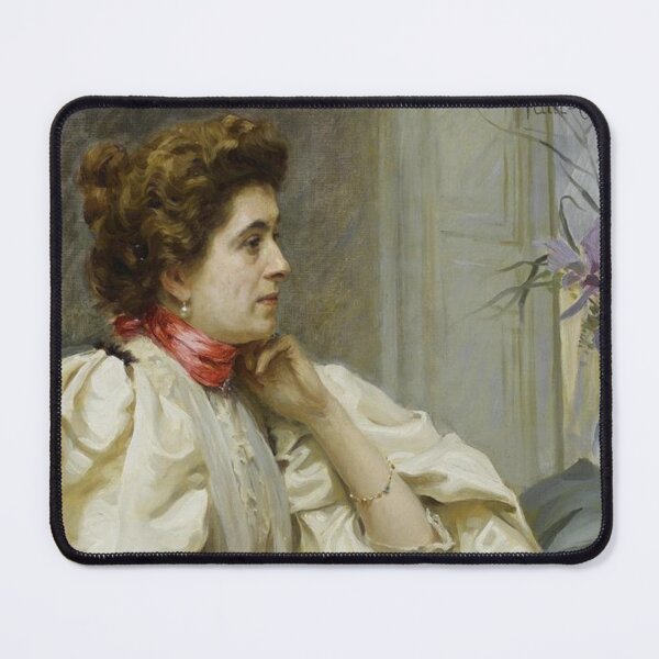 Item preview, Portrait of a Lady with a Red Scarf designed and sold by SharonTheFirst.
