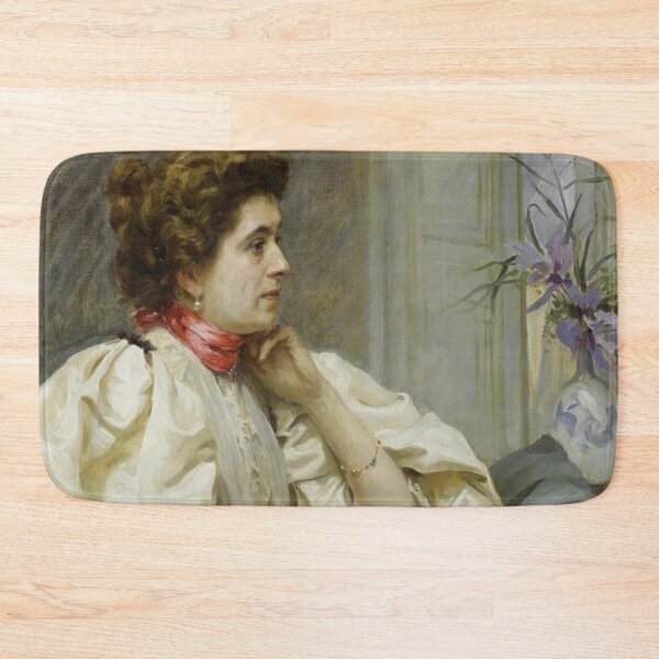 Item preview, Portrait of a Lady with a Red Scarf designed and sold by SharonTheFirst.