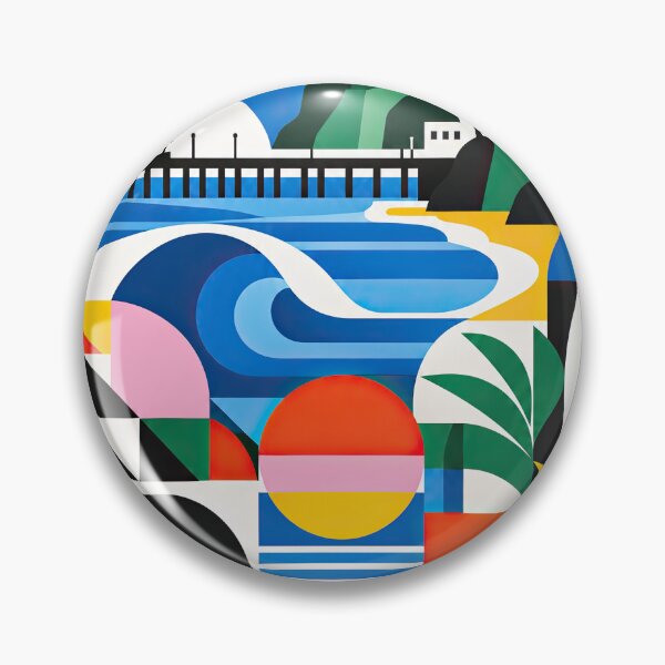 Item preview, Colorful retro travel poster depicting a tropical coastal designed and sold by ckybe.