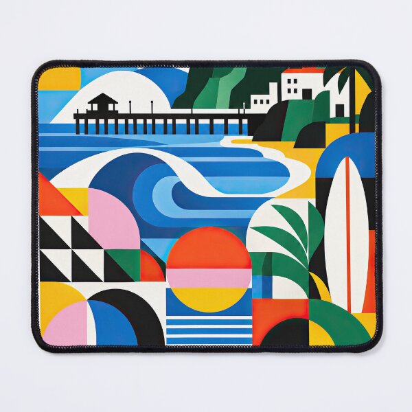 Item preview, Colorful retro travel poster depicting a tropical coastal designed and sold by ckybe.