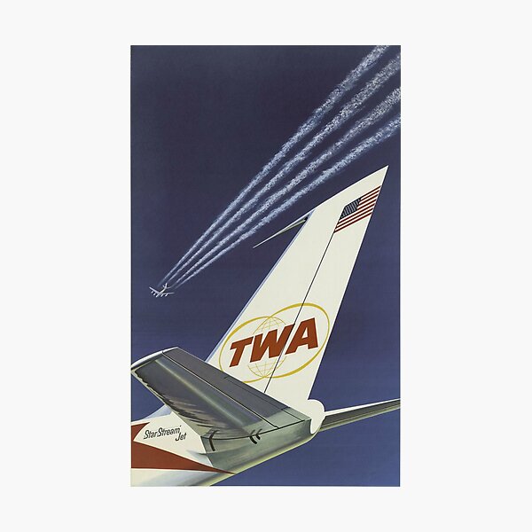 1960's TWA Travel Poster Photographic Print