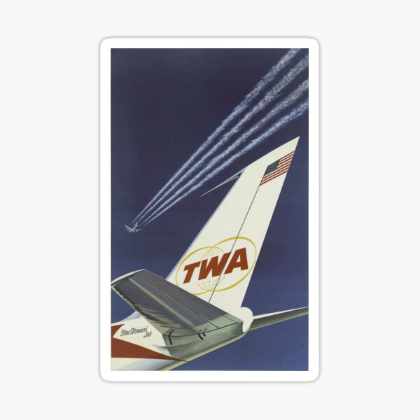 1960's TWA Travel Poster Sticker