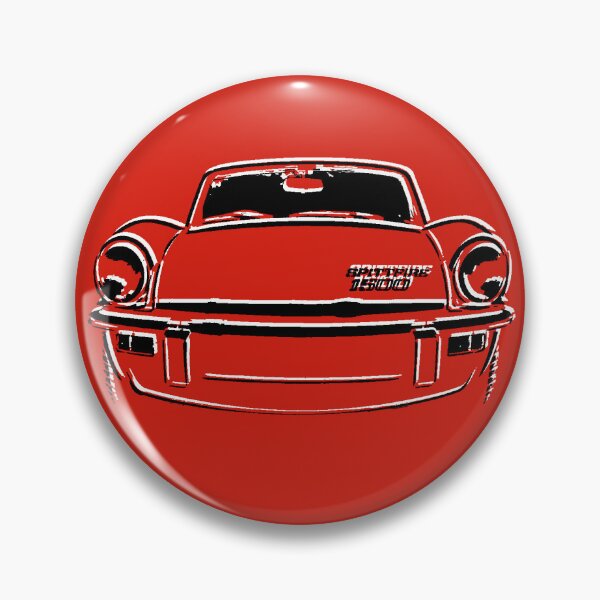 Item preview, Triumph Spitfire 1970s British classic sports car sketch black-white designed and sold by soitwouldseem.