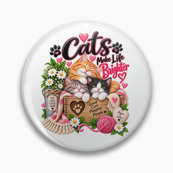 Item preview, Cats Make Life Brighter – Cute Cat Lover Design designed and sold by meme2525.