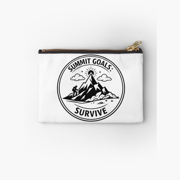 Item preview, Summit Goals Survive Minimalist Mountain Climbing Badge designed and sold by GabeMountainArt.