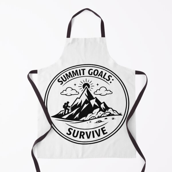 Item preview, Summit Goals Survive Minimalist Mountain Climbing Badge designed and sold by GabeMountainArt.