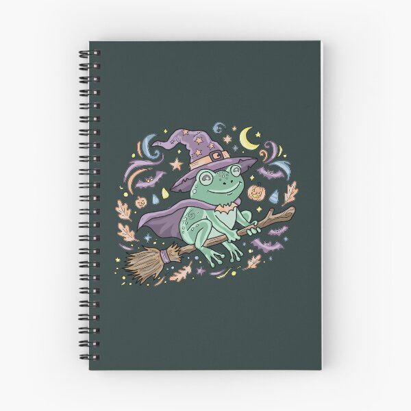 Item preview, Frog Witch Riding Broomstick Cute Kawaii Aesthetic Cottagecore Halloween designed and sold by LeshanArt.