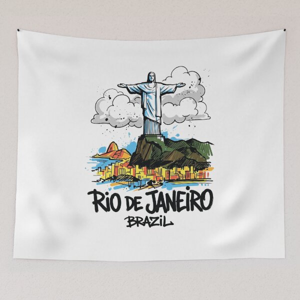 Item preview, Lámina artística del Cristo Redentor de Río de Janeiro, Brasil designed and sold by Merch by Das Design Studio.