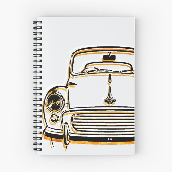 Item preview, Morris Minor 1960s British classic car black-white-yellow designed and sold by soitwouldseem.
