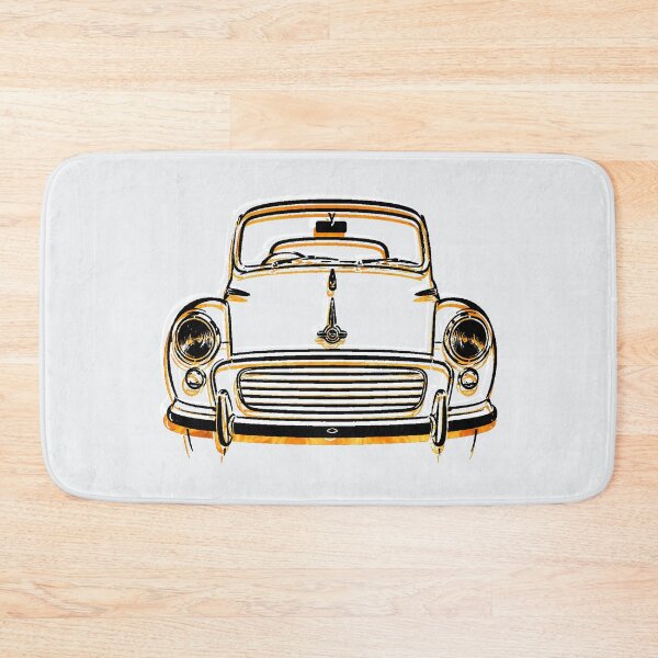 Item preview, Morris Minor 1960s British classic car black-white-yellow designed and sold by soitwouldseem.